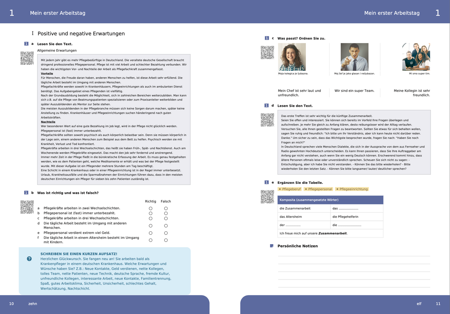Deutsch für Medizin- und Pflegeberufe (Stufe B1 & B2)