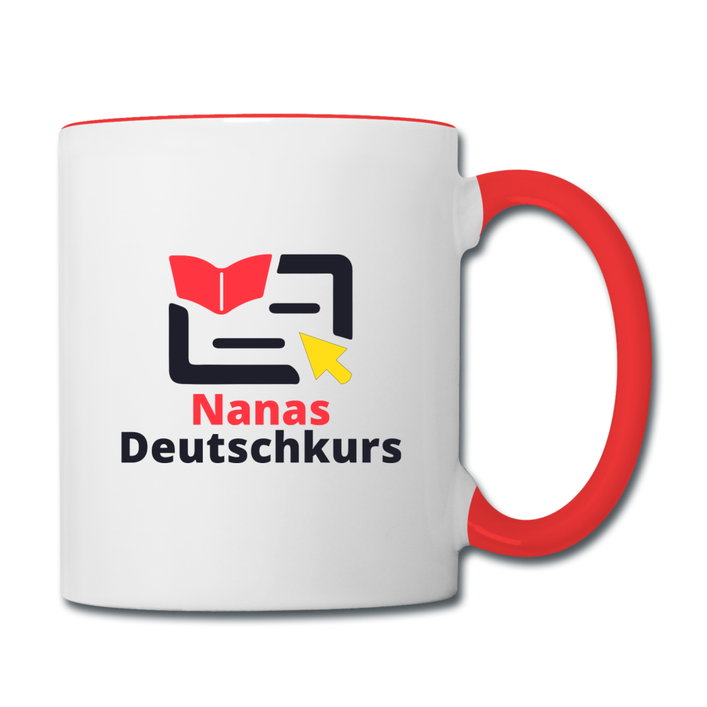 Tasse zweifarbig - Weiß/Rot