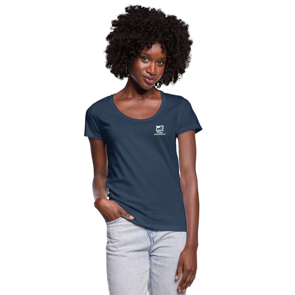 Frauen T-Shirt mit U-Ausschnitt - Navy