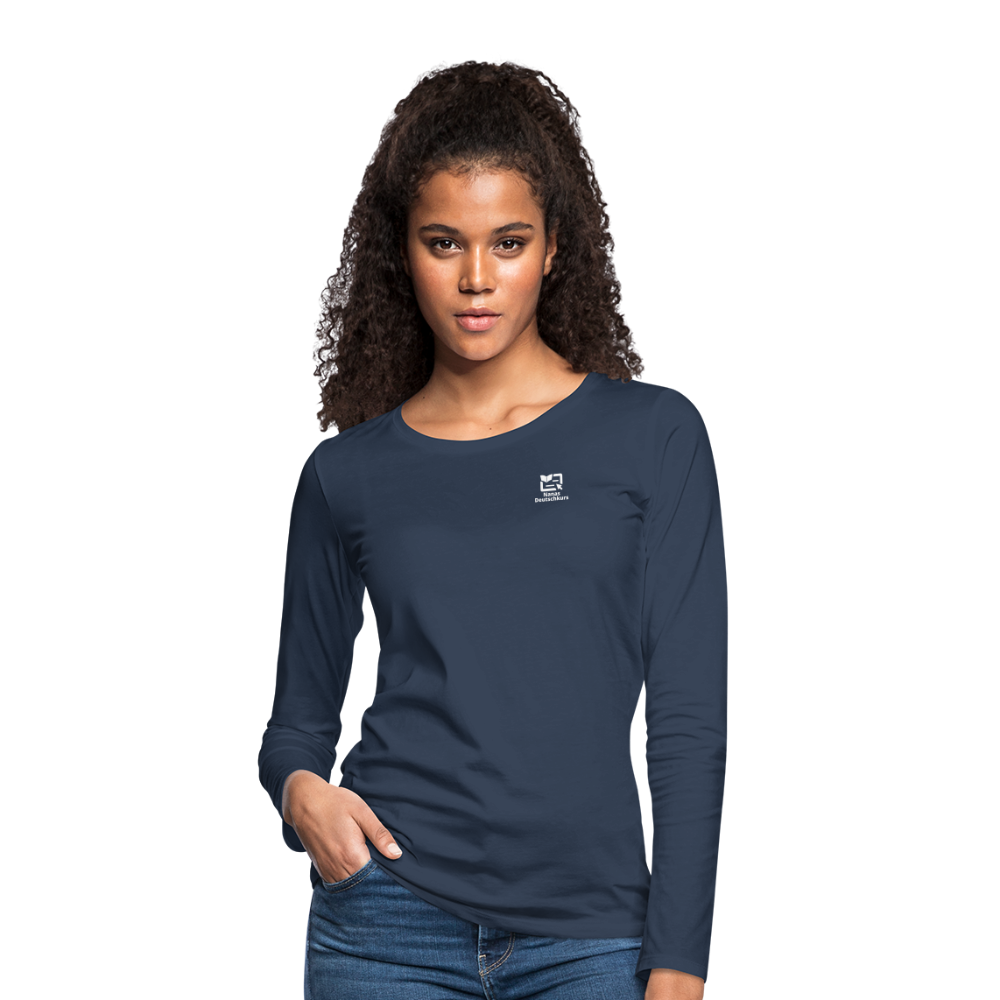 Frauen Premium Langarmshirt - Navy