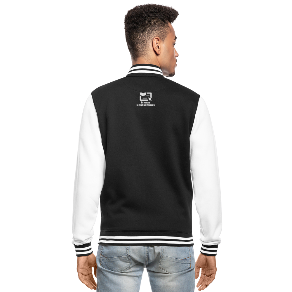 College-Sweatjacke - Schwarz/Weiß
